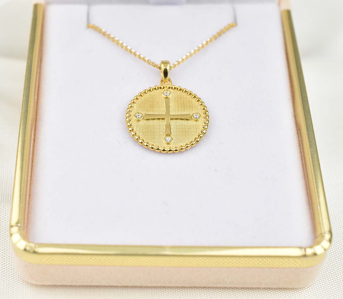 Χρυσό Φυλαχτό Κ9 Με Δύο Όψεις